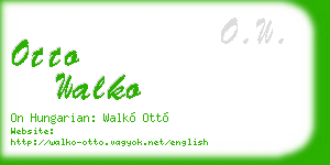 otto walko business card