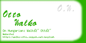 otto walko business card